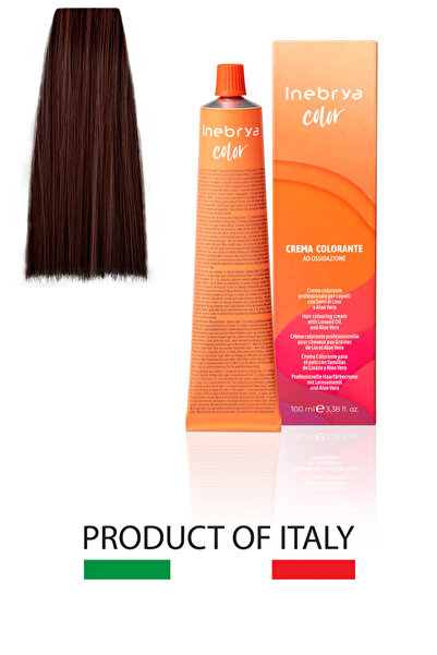 Inebrya **İnebrya Color Profesyonel Saç Boyası 4/66F – Kestane Kızıl Ateş 100 ml