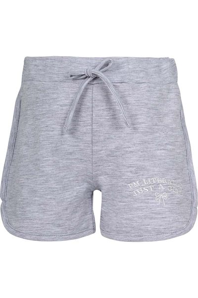 Babexi Girl Embroidered Shorts Gray
