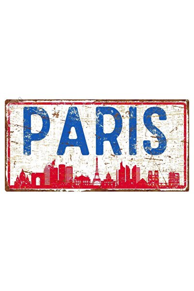Hayg Equipment Paris Silüetli Dekoratif Alüminyum Şehir Tabelası - Paris Şehi...