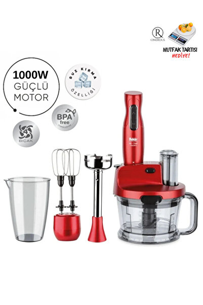 Fakir 1000 W Blender Seti Elektrikli Çeyizlik Mutfak Aleti Blender Mutfak Robotu | Buz Kırma Özellikli