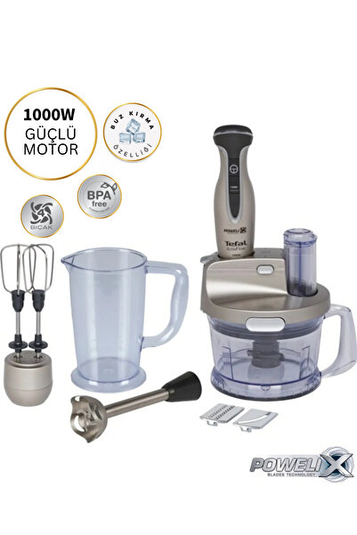 TEFAL Üstün Performanslı Premium Mutfak Robotu Blender Seti - 4 Bıçaklı Blender