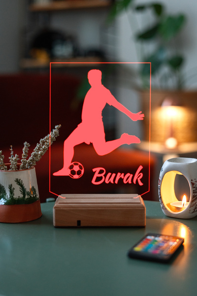 Modiwa Design Kişiye Özel Hediye Futbol Sevenlere Hediye 3d Led Masaüstü Ve G...