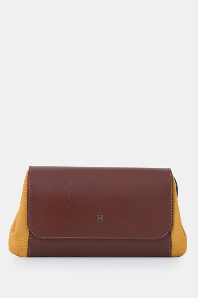 HELMBROOK Connel Hakiki Deri Unisex Kapaklı Küçük El Çantası