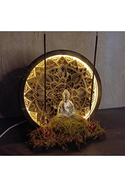 FORTE DESING Anicca Zen Sakinlik Tapınağı Led ışıklı tütsülük Geri Akış Tütsü...