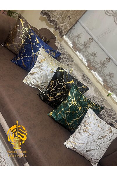 Tekstilsa Італійський оксамитовий білий чохол для подушки з золотим тисненням і блискучим плетінням, декоративна подушка, чохол для подушки