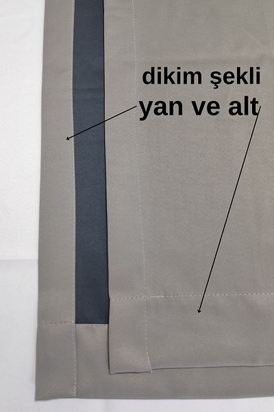 MebelPort Curtain Blackout Curtain 100% Luxury Dauble Blackout Silver Gray Curtain