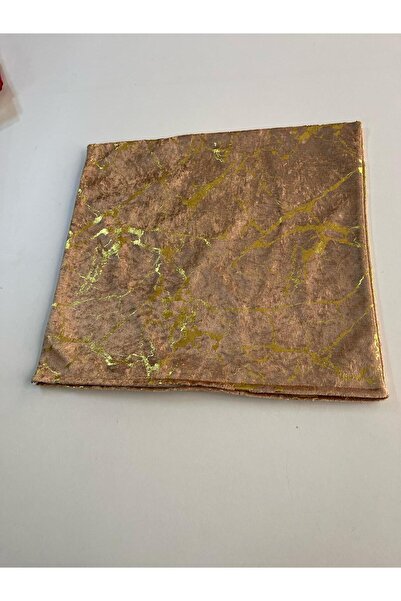 Tekstilsa غطاء وسادة كابتشينو مخملي إيطالي غطاء وسادة مزخرف مطلي بالذهب مقاس 45 × 45 سم
