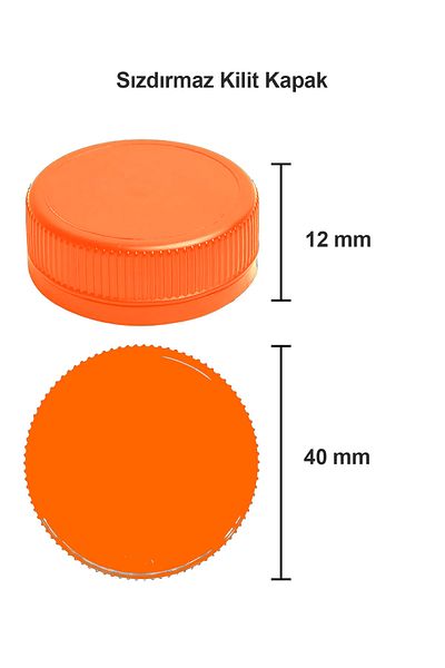 alenked 6 Pieces 1000 ml Smoothie Detox Bottle Transparent Plastic Leakproof Orange Cover with Corners
