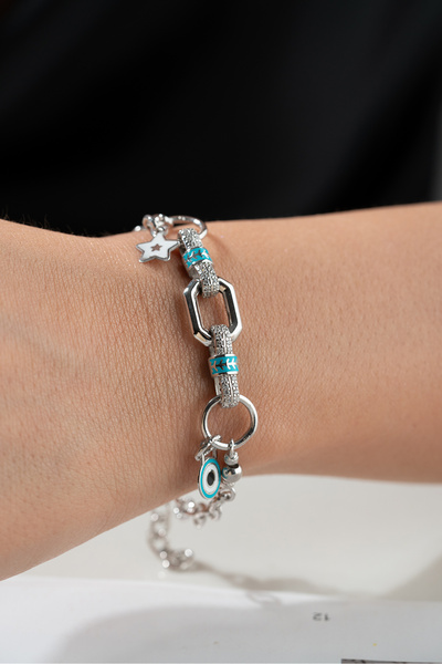 Silvano Jewelry 925 Ayar Gümüş Charm Bileklik