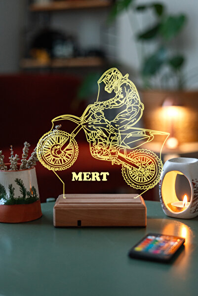 Modiwa Design Sporculara Hediye 3d Motocross 16 Renk Dekoratif Led Lamba