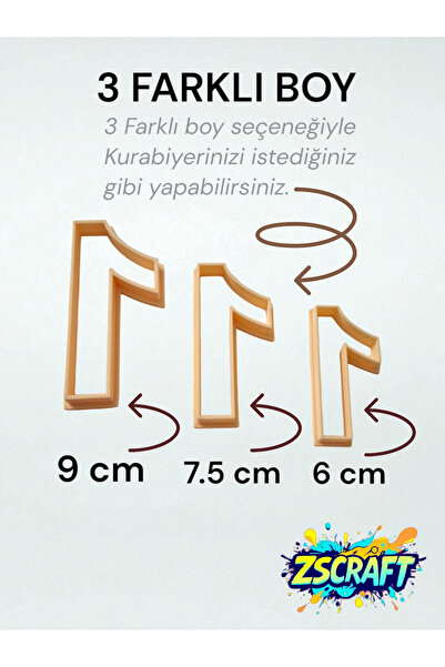 zscraft 1 Rakamı - 1 Yaş Kurabiye Kalıbı