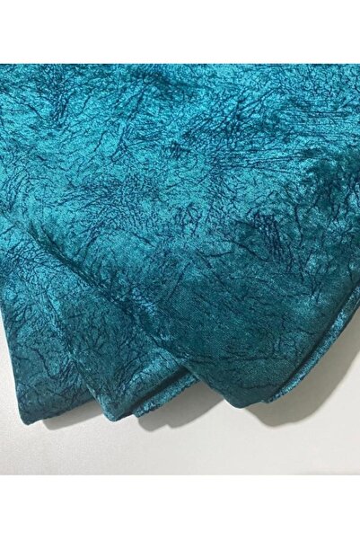 Tekstilsa Koltuk Çekyat Örtüsü Turkuaz Damar Desenli Parlak Kaymaz Taban Süngerli Üst Kumaş Kadife 1adet