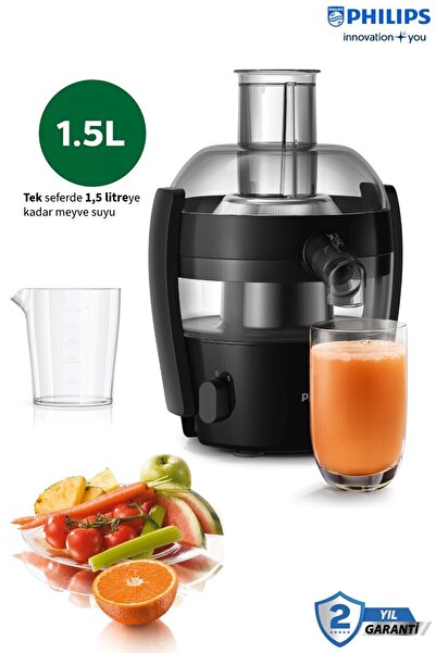 Philips Viva Collection kompakt katı meyve sıkacağı Katı Meyve Sıkacağı, 500W, 1,5 Lt, QuickClean Özellikli