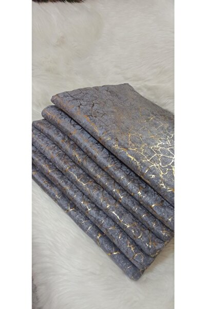 Tekstilsa Husa de canapea decorativa Yenimoda cu folie de aur - 1buc gri inch...