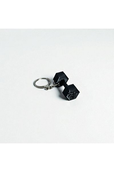 Mr.EmeraldCraft Dumbbell Keychain Small Ornament 3D Plastic