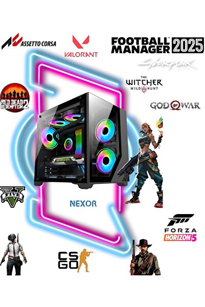 RYZEN Atlas/ultra Gaming Oyuncu Pc Bilgisayar Masaüstü Kasa 5 5500 Rtx 4060 Rgb