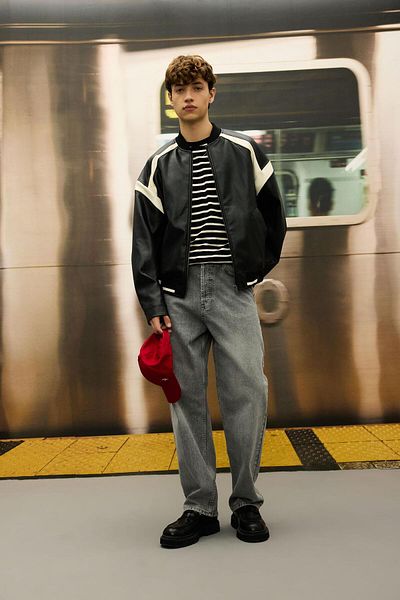 DeFacto Regular Fit College Collar Bomber Zippered Seasonal Lightweight Coat C5844Ax25Sp