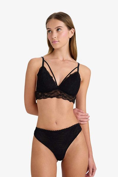 DeFacto Fall in Love Lace Padded Triangle Bralet R6569Az21Sp