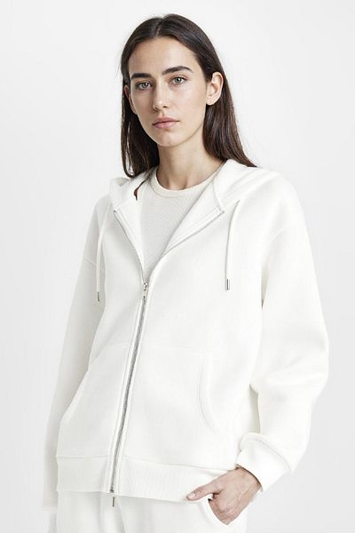 DeFacto Relax Fit Hooded Pocket Basic Plain Zipper Sweatshirt C1809Ax24Wn