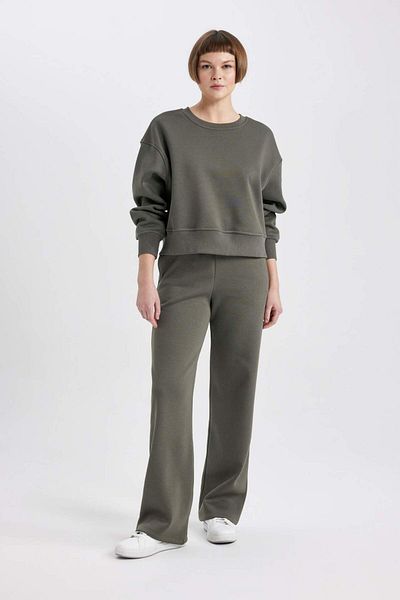 DeFacto Boxy Fit Crew Neck Thick Basic Plain Sweatshirt 25K 801005150