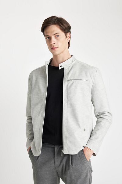 DeFacto Slim Fit Stand Collar Thin Coat
