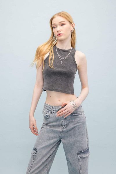 DeFacto Coool Fitted Ribbed Camisole Washable Pale Effect Athlete C2128AX24SP