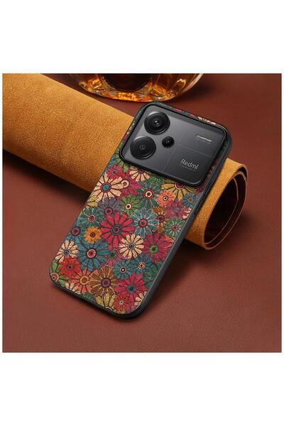 Zebana Xiaomi Redmi Note 13 Pro Plus 5G Uyumlu Kılıf Vintage Kumaş Kılıf Desen 2