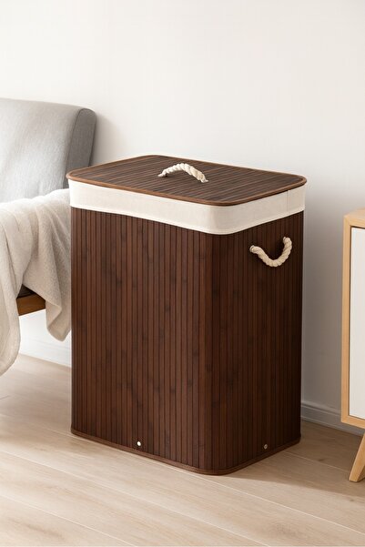 Sever Bambu2 Bölmeli Kirli Çamaşır Sepeti Dikdörtgen Fma07205 Fma03159