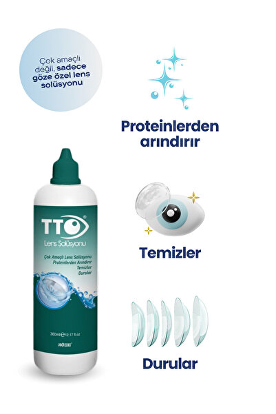 TTO Lens solüsyonu 360 ml 2'lİ set+TTO 60 ml lens solüsyonu hediye