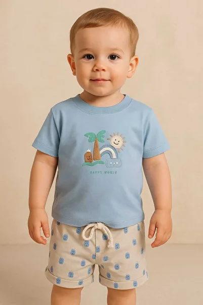 CEVVALMİNİMEN Combed Double Set (Printed Embroidered Application)