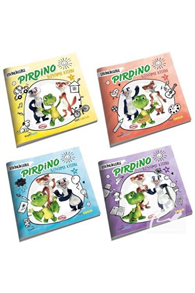 Burhan Yayınları Activities Pırdino Coloring Books Set (4 Book Set)