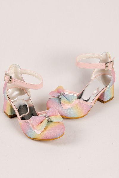 NS Little Girl's Heeled Shoes, Girl's Evening Dress Shoes