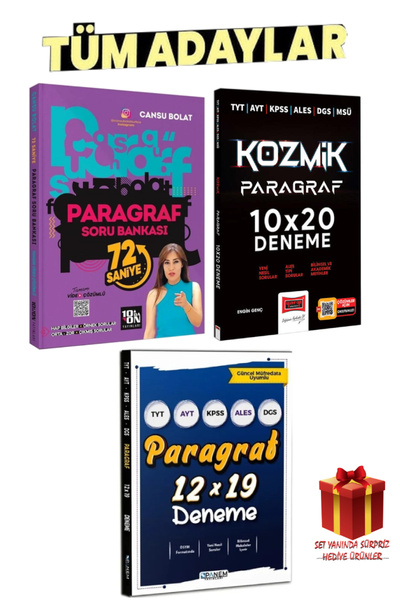 Panem Yayınları Cansu Bolat Paragraf Soru Bankası Paragraf Denemeler