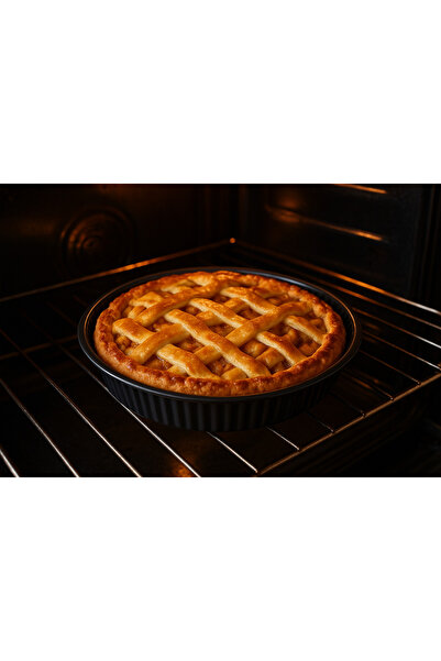 NO21 HOME&DESIGN 30 cm Enamel Healthy Practical Pie Tart Cake Mold