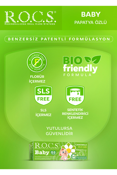 R.O.C.S. Rocs Baby 0-3 Yaş Papatya Özlü Diş Macunu
