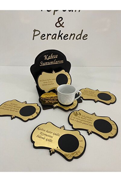taga 6'lı Gold Kahve Sunumluk