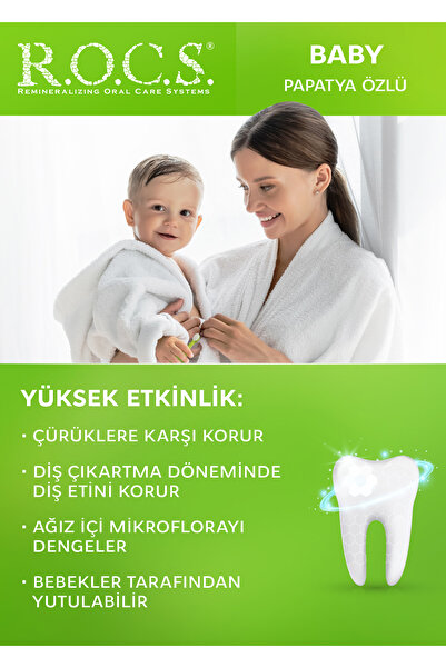 R.O.C.S. Rocs Baby 0-3 Yaş Papatya Özlü Diş Macunu