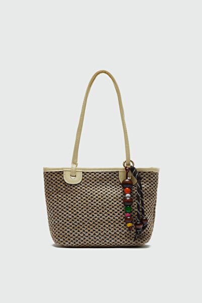 Shule Bags Roen Hasır Omuz Çantası Sarı