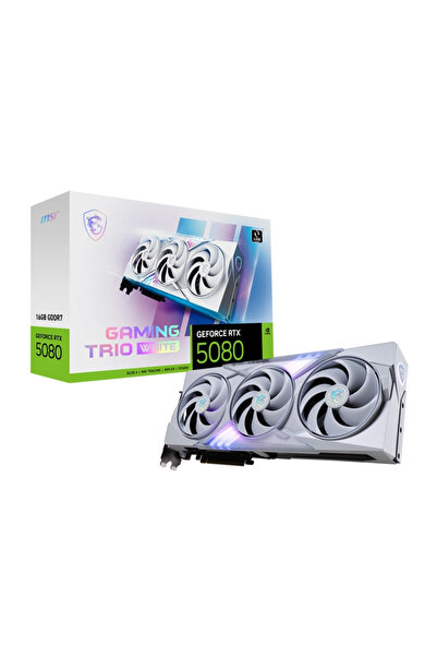 MSI GeForce RTX 5080 16G GAMING TRIO WHITE GDDR7 256Bit DX12 Gaming (Oyuncu) Ekran Kartı