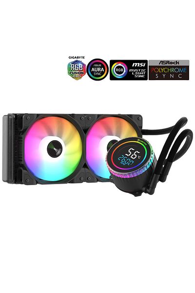 GamePower Skadi Round 240 Argb 240mm Liquid Processor Cooler Am5 and Lga1700 Compatible