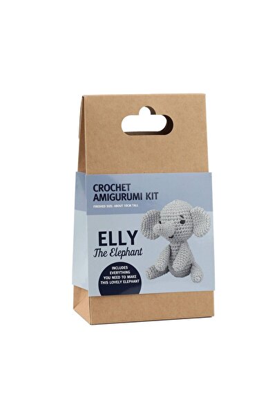 Hello Tığ Işi Mini Amigurumi Fil Yapım Kiti Amigurumi Başlangıç Seti (ELLY TH...