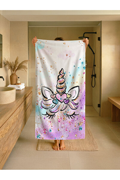 Talia Home Παιδική παραλία με σχέδια μονόκερου - Πετσέτα θάλασσας-πισίνας TLA...