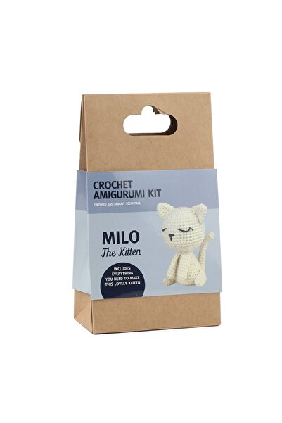Hello Tığ Işi Mini Amigurumi Kedi Yapım Kiti Amigurumi Başlangıç Seti (MİLO T...