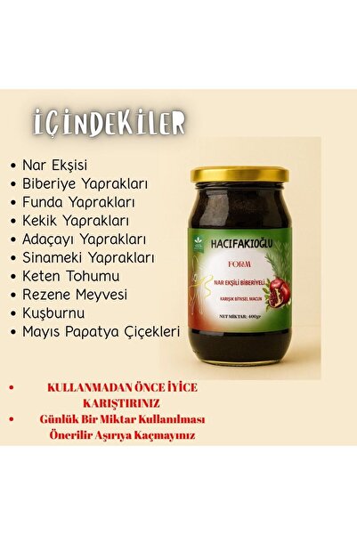 HACIFAKIOĞLU Nar Ekşili Biberiyeli Karışık Bitkisel Form Macunu - Destekleyici