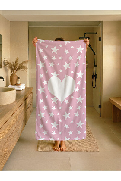 Talia Home Ροζ Παιδική Πετσέτα Παραλίας - Θάλασσας - Πισίνας με σχέδια με καρ...
