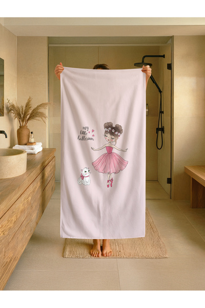 Talia Home Prosop de plajă, mare, piscină pentru copii cu model de prințesă T...