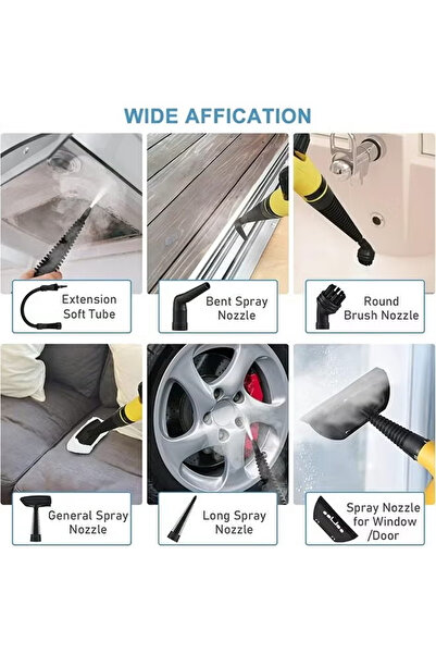 Primo Plus High Temperature High Pressure Steam Cleaner with 9 Pieces Accessories with Magic Paste Gift