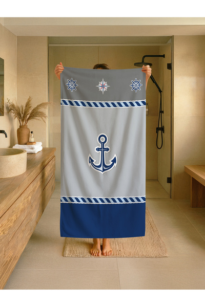 Talia Home Παιδική παραλία με σχέδια Sailor - Πετσέτα θάλασσας-πισίνας TLAPH-088