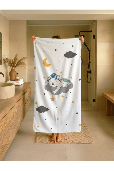 Talia Home Παιδική πετσέτα παραλίας - θάλασσας - πισίνας με σχέδιο ύπνου TLAP...