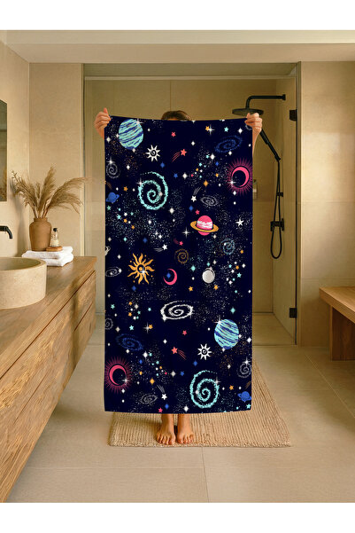 Talia Home Παιδική παραλία με σχέδια Galaxy Planet - Πετσέτα θάλασσας-πισίνας...